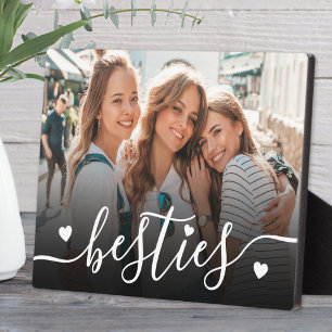 Custom Besties Best Friends Photo Plaque