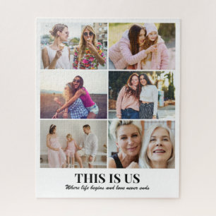 Custom Besties Photo Collage 6 Pictures 8x10 16x20 Jigsaw Puzzle