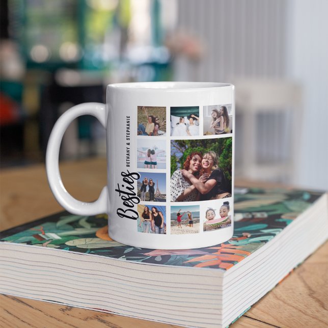Custom Besties Photo Collage Coffee Mug (Creator Uploaded)