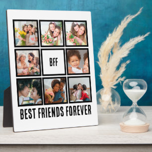 Custom BFF Best Friends Forever 8 Photo Collage Plaque