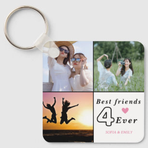 Custom BFF Photo Collage Keychain –   with Names