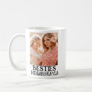 Custom BFF Photo Two-Tone Minimalist Modern mugs