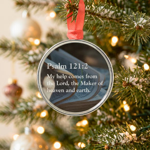 Custom Bible Verse Christmas Gifts for Pastors Metal Ornament