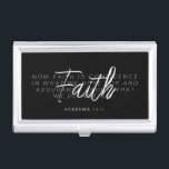 Custom Bible Verse Customised Scripture Christian  Business Card Holder<br><div class="desc">Carry a symbol of your faith with this Custom Bible Verse Personalised Christian Business Card Case, designed to blend spiritual inspiration with professional style. This sleek, modern business card holder is perfect for slipping into your purse or pocket, keeping your cards secure and easily accessible. The option to personalise it...</div>