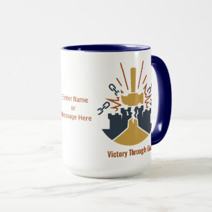 Custom Bible Verse Mighty Through God Spiritual Mug