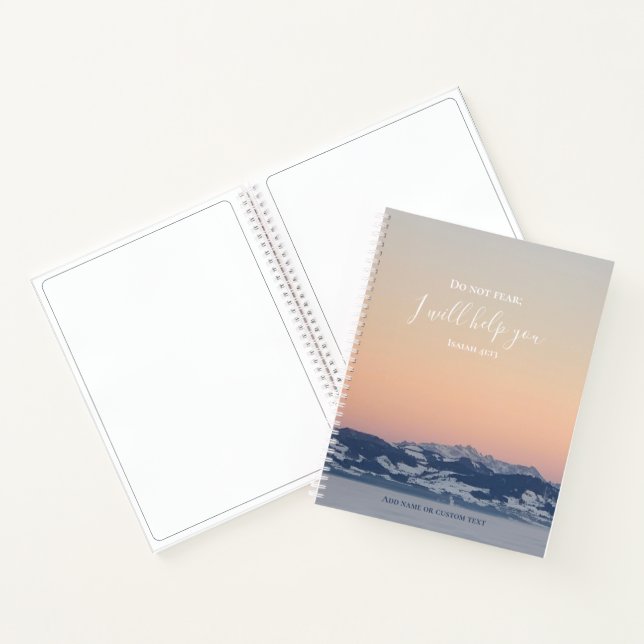 Custom Bible Verse | Swiss Alps Prayer Journal (Inside)