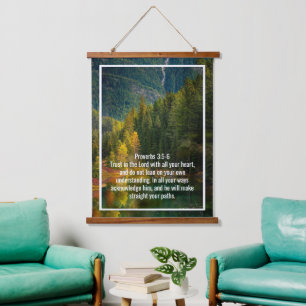 Custom bible verses quotes and personalised word hanging tapestry
