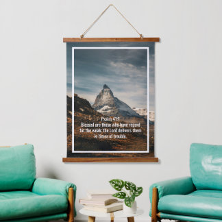 Custom bible verses quotes and personalised word hanging tapestry