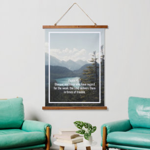 Custom bible verses quotes and personalised word hanging tapestry
