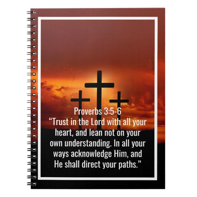 Custom bible verses quotes and personalised word  notebook (Front)