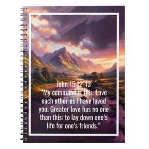 Custom bible verses quotes and personalised word notebook