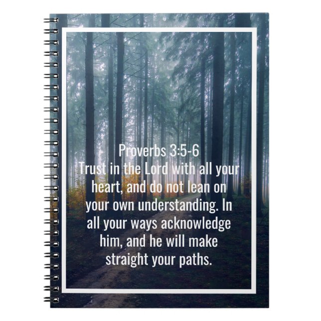 Custom bible verses quotes and personalised word  notebook (Front)