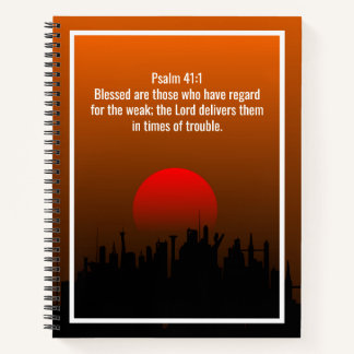 Custom bible verses quotes and personalised word  notebook