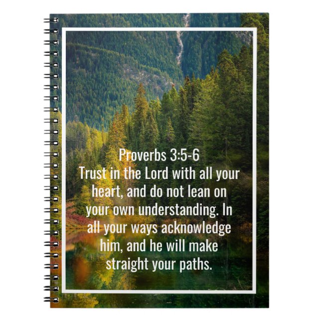 Custom bible verses quotes and personalised word  notebook (Front)