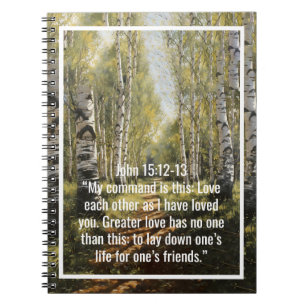 Custom bible verses quotes and personalised word notebook