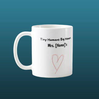 Custom Big Heart Preschool Teacher Classic Mug