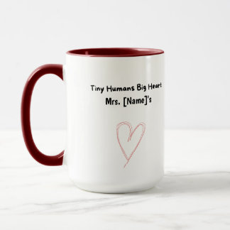 Custom Big Heart Preschool Teacher Combo Mug