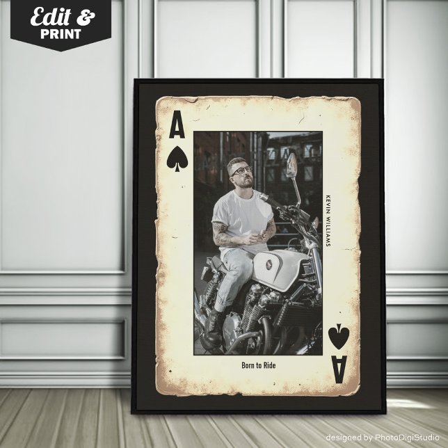 Custom Biker Wall Art, Biker Gift Ace of Spades Poster (Custom Biker Wall Art, Biker Gift Ace of Spades Poster)