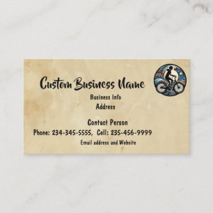 Custom Biking Cyclist Bike Logo Business Card