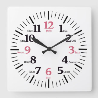 Custom Bilingual English/Spanish Clock