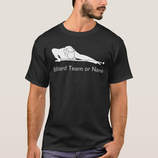 Custom Billiards Pool League Team Gear T-Shirt (Front)