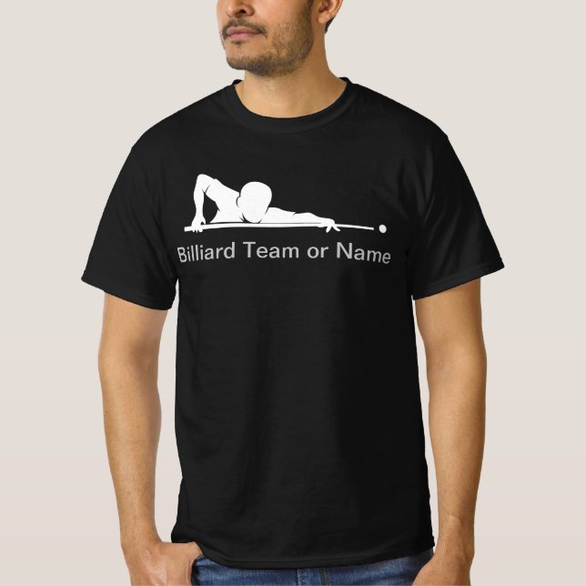 Custom Billiards Pool League Team Gear T-Shirt (Front)
