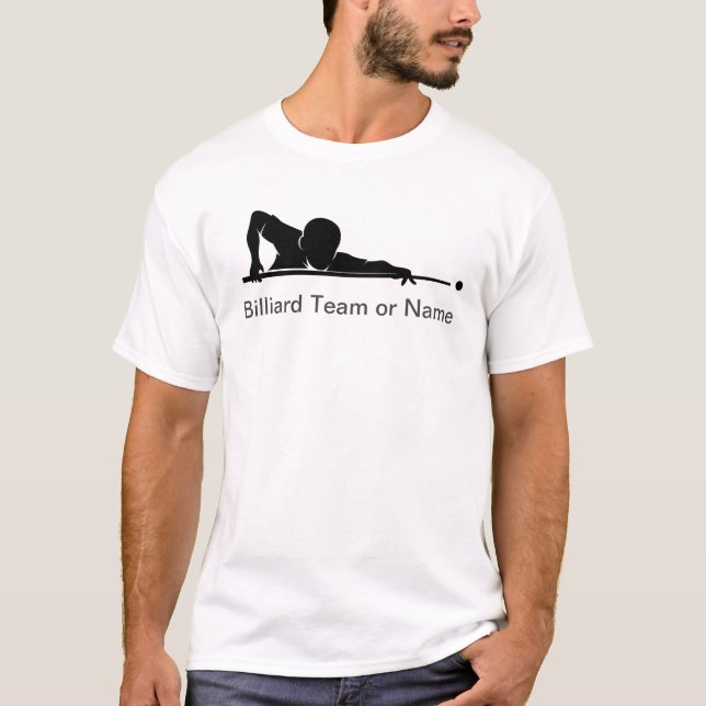 Custom Billiards Pool League Team Gear T-Shirt (Front)