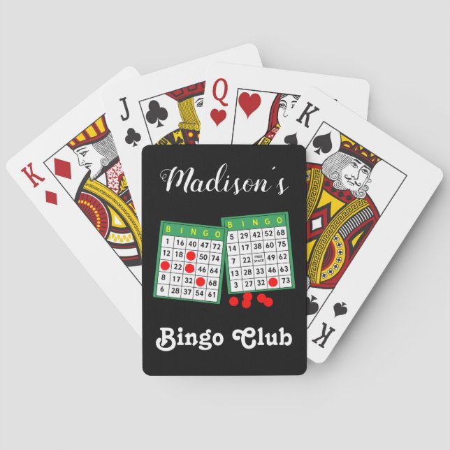 Custom Bingo Players Personalised Name Playing Cards (Back)