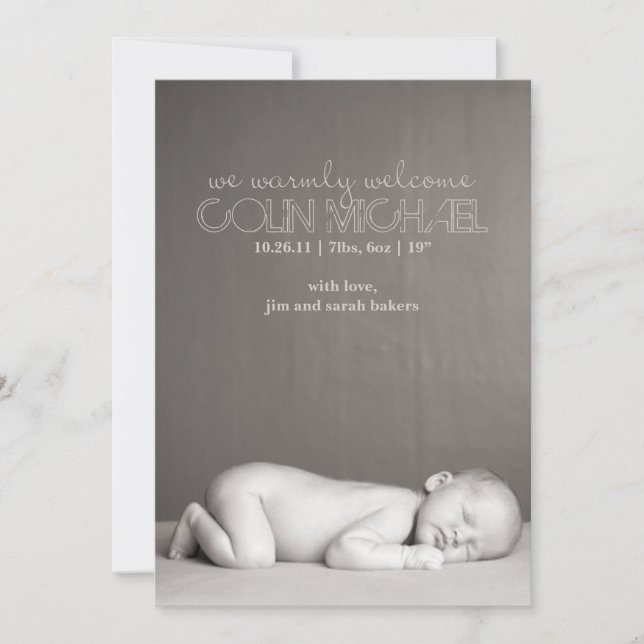 Custom Birth Announcement (Front)