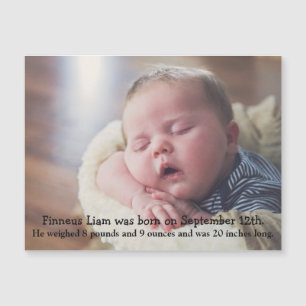 Custom Birth announcement  Magnet