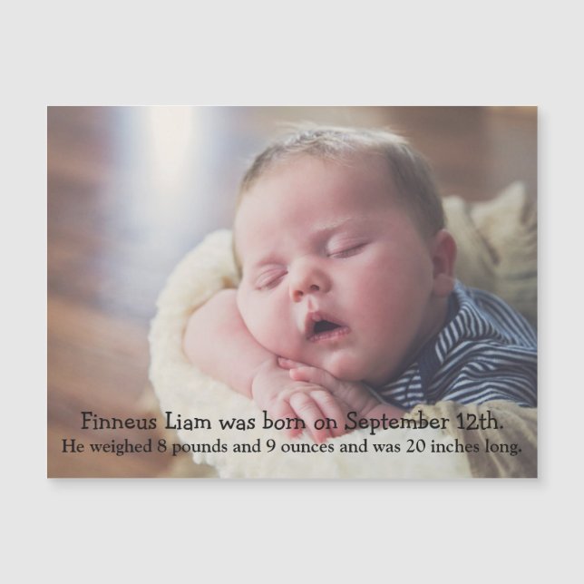 Custom Birth announcement  Magnet (Front)