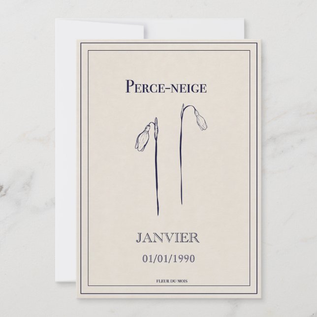 Custom Birth Flower Gift Card (Front)