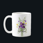 Custom Birth Flower Violet Personalized Mug<br><div class="desc">Celebrate a special connection with our Watercolor Birth Flower Personalized Mug. Featuring a floral illustration that represents the unique beauty of their birth month, this mug blends artistic flair with everyday functionality. The soft, ethereal watercolor textures pop against the crisp ceramic, creating a piece that feels more like a work...</div>