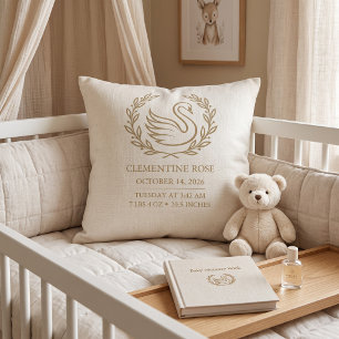 Custom Birth Stats Milestone Pillow Luxury Newbo