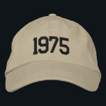 Custom Birth Year 50th Birthday Gift Personalised  Embroidered Hat<br><div class="desc">Celebrate a milestone in style with this personalised embroidered baseball cap, customised with your birth year! Perfect for a 50th birthday, this cap makes a thoughtful and unique gift for anyone turning the big 5-0. Add their birth year or custom text to create a one-of-a-kind keepsake. Featuring trendy embroidery, a...</div>