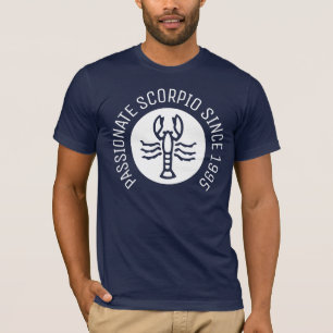Custom Birth Year Zodiac Passionate Scorpio Men's  T-Shirt