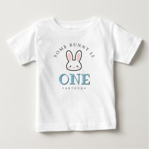 Custom Birthday Bunny Rabbit Face 1st Birthday  Baby T-Shirt