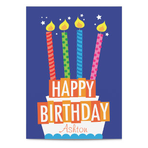 Custom Birthday Cake Greeting Card