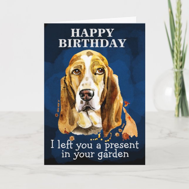 Custom Birthday Card from your Basset Hound (Front)