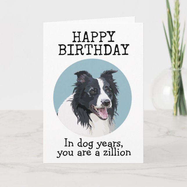 Custom Birthday Card from your Border Collie (Front)