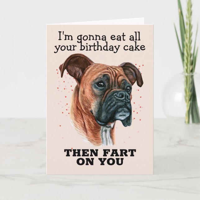 Custom Birthday Card from your Boxer (Front)