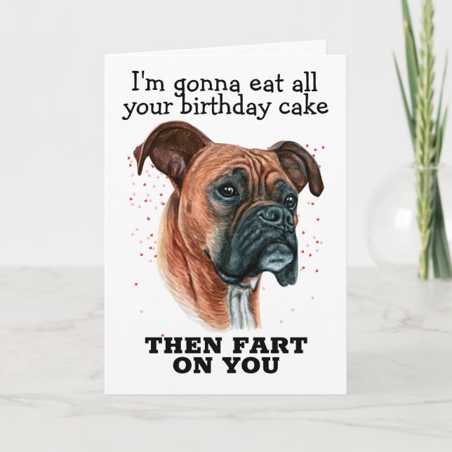 Custom Birthday Card from your Boxer (Front)