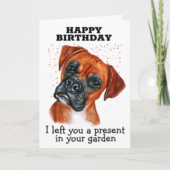 Custom Birthday Card from your Boxer (Front)