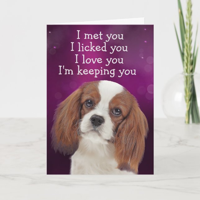 Custom Birthday Card King Charles Cavalier (Front)