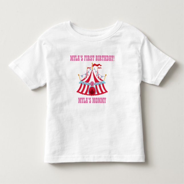 Custom Birthday Carnival T-Shirt for Girls (Front)