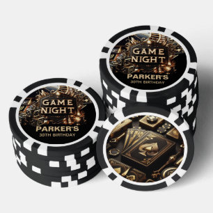 Custom Birthday Casino Game Night  Poker Chips
