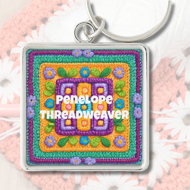 Custom Birthday Gifts for Crocheters Mum Grandma Key Ring (Custom Birthday Gifts for Crocheters Mom Grandma)