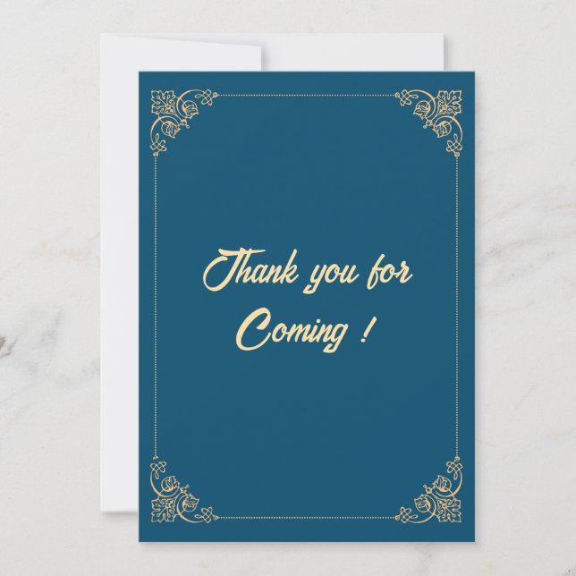 Custom Birthday Guest Appreciation Card | Stylish  (Front)