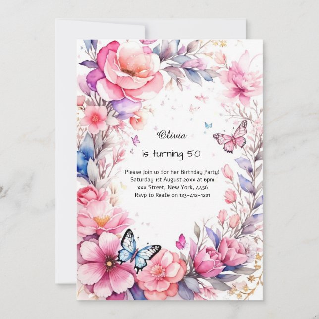 Custom Birthday Invitation (Front)