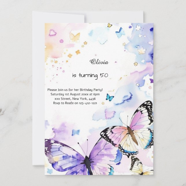 Custom Birthday Invitation (Front)